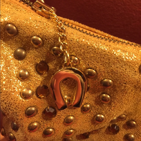 Betsey Johnson Gold & Rhinestone Studded Bag - Picture 4 of 6